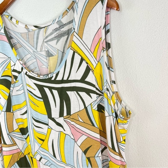 2/$25 Lane Bryant Swing Abstract Art Soft Stretch Business Casual Tank Top 22/24 - Picture 3 of 10